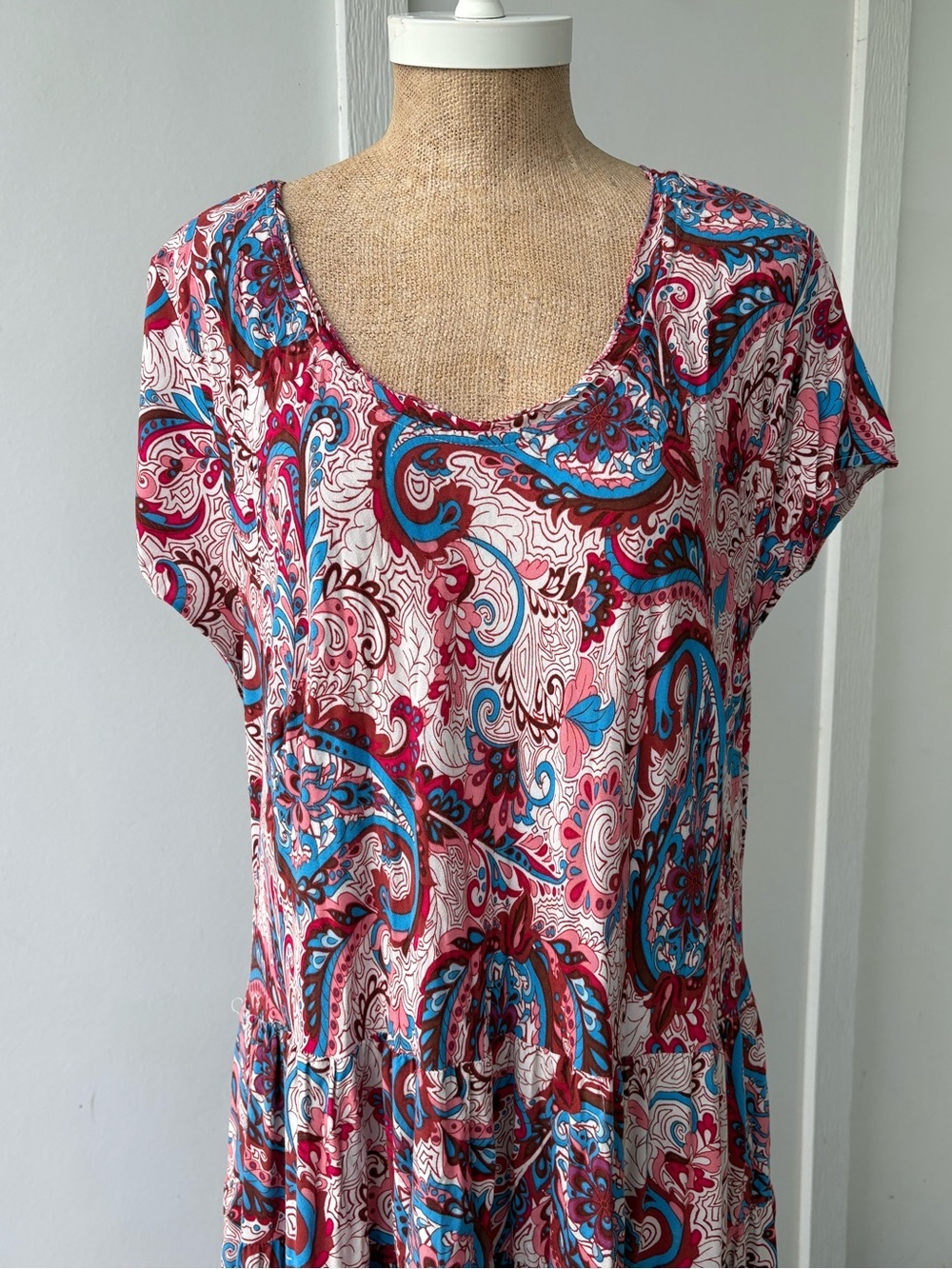 Soft Surroundings Kara Maxi Dress in Framboise Paisley 2X - Picture 3 of 10